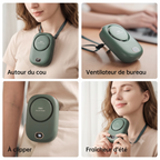Ventilateur portable mains libres Blast Tour de cou · USB rechargeable