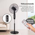 Ventilateur sur pied Blast  5 pales · Hauteur réglable · Télécommande